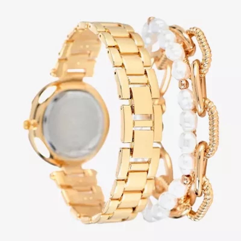 Jones N.Y. Womens Gold Tone Bracelet Watch A1079g-42-B27