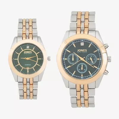 Jones N.Y. Unisex Adult Chronograph Two Tone Bracelet Watch M0022s-42-X34