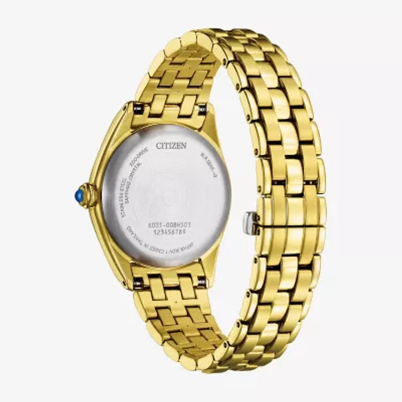 Citizen Classic Womens Gold Tone Stainless Steel Bracelet Watch Em1142-84l