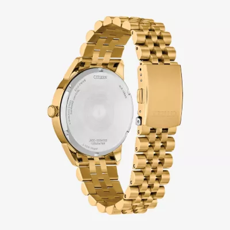 Citizen Mens Gold Tone Stainless Steel Bracelet Watch Aw0152-58h