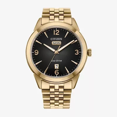 Citizen Mens Gold Tone Stainless Steel Bracelet Watch Aw0152-58h
