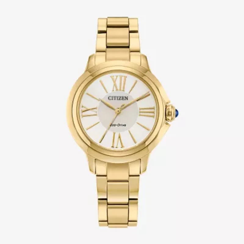 Citizen Cici Womens Gold Tone Stainless Steel Bracelet Watch Em1162-52a