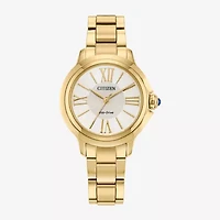 Citizen Cici Womens Gold Tone Stainless Steel Bracelet Watch Em1162-52a