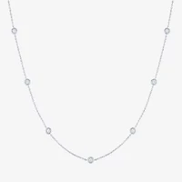 Yes, Please! (G-H, Si2-I1) Womens 1/4 CT. T.W. Lab Grown White Diamond Sterling Silver Round 16 Inch Pendant Necklace