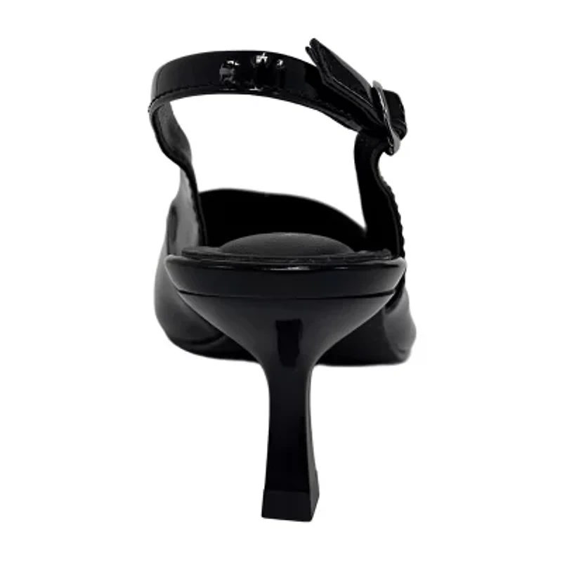 Pop Savien Womens Pointed Closed Toe Kitten Heel Pumps