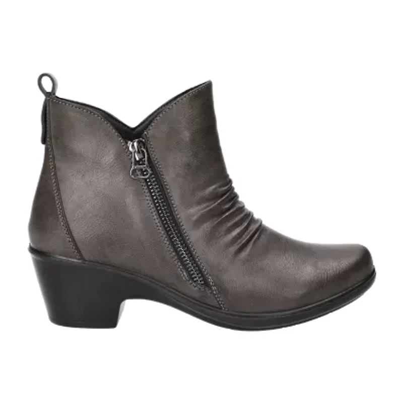 Easy Street Womens Jeanie Block Heel Booties