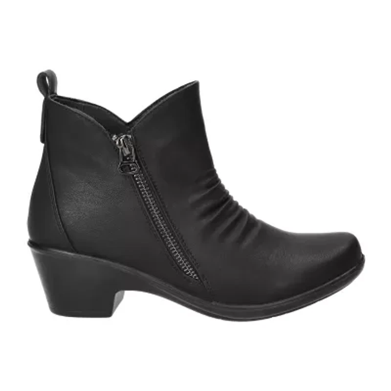 Easy Street Womens Jeanie Block Heel Booties