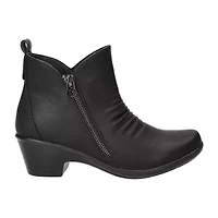 Easy Street Womens Jeanie Block Heel Booties