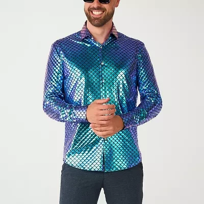 Opposuits Fancy Fish Mens Long Sleeve Dress Shirt