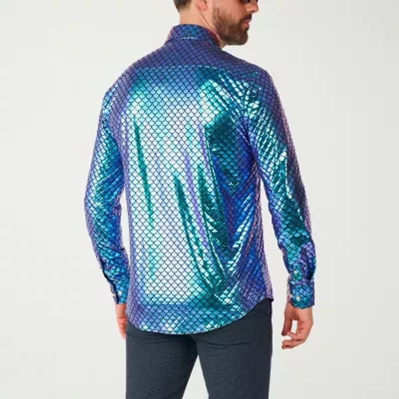 Opposuits Fancy Fish Mens Long Sleeve Dress Shirt