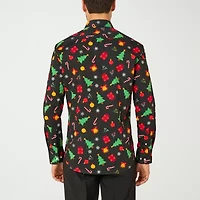 Opposuits Christmas Mens Long Sleeve Dress Shirt