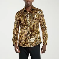 Opposuits Golden Geo Star Mens Long Sleeve Dress Shirt