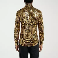 Opposuits Golden Geo Star Mens Long Sleeve Dress Shirt