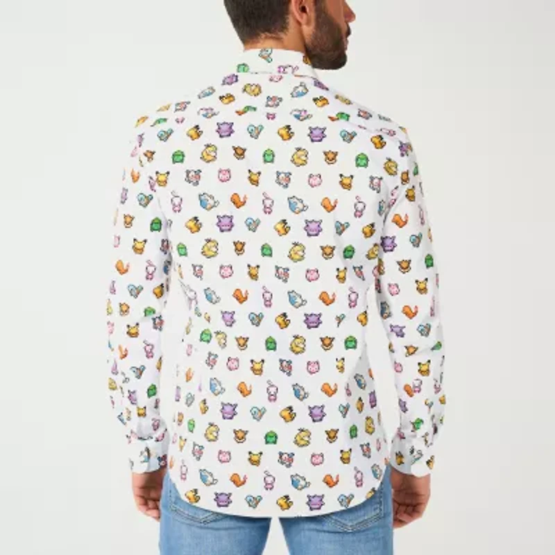 Opposuits Mens Pokeman Long Sleeve Dress Shirt