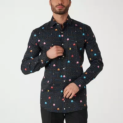 Opposuits Mens Pacman Long Sleeve Dress Shirt