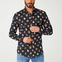 Opposuits Mens Super Mario Long Sleeve Dress Shirt