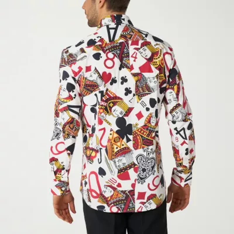 Opposuits King Of Clubs Mens Long Sleeve Dress Shirt