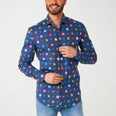 Opposuits Mens Pacman Long Sleeve Dress Shirt