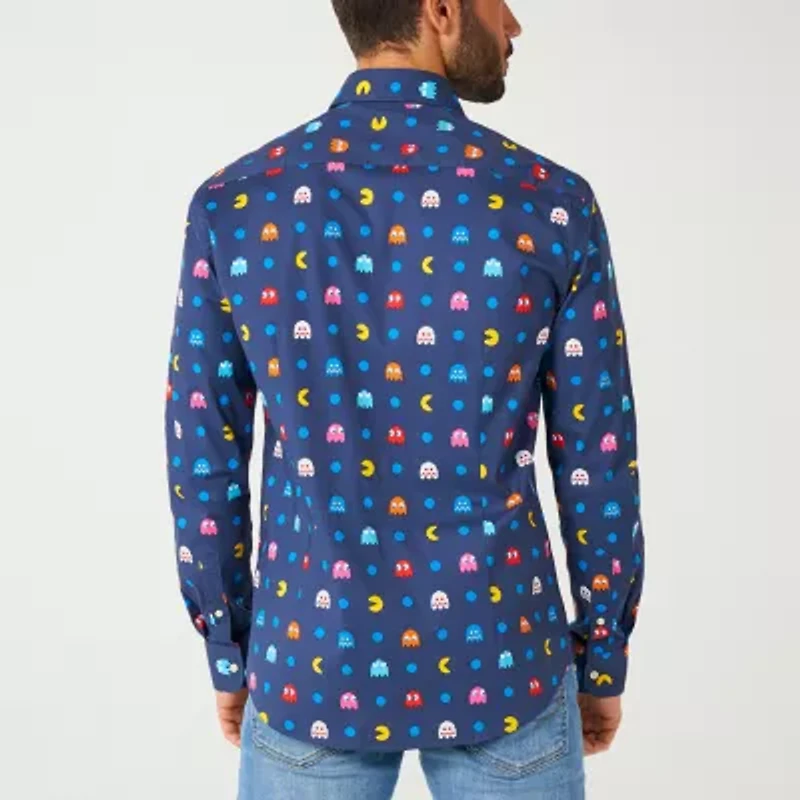 Opposuits Mens Pacman Long Sleeve Dress Shirt