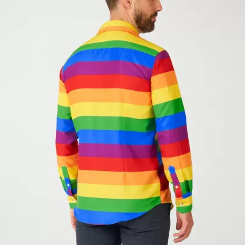 Suitmeister Rainbow Mens Long Sleeve Dress Shirt