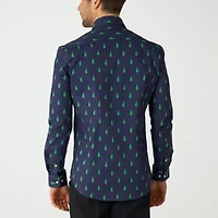 Opposuits Pine Tree Mens Long Sleeve Dress Shirt