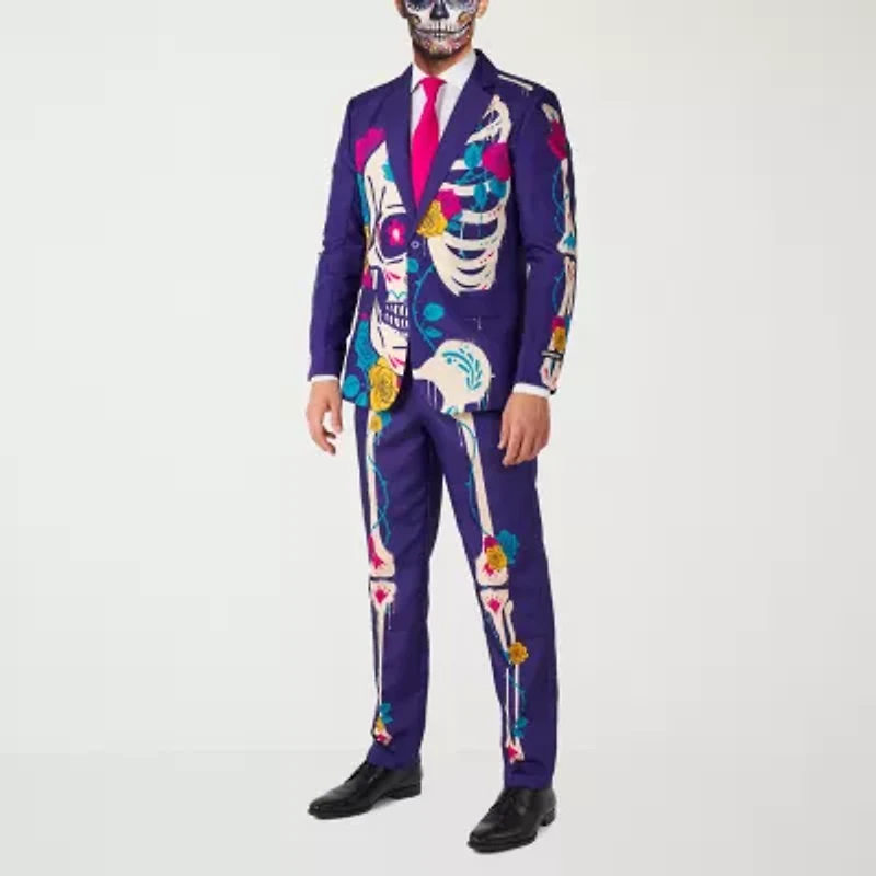 Suitmeister Sugar Skull Mens 3-pc. Suit Set