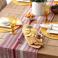 Design Imports Barn Red Braided Stripe Table Runner