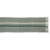 Design Imports Dark Green Braided Stripe Table Runner