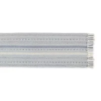 Design Imports Cool Gray Braided Stripe Table Runner