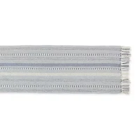 Design Imports Cool Gray Braided Stripe Table Runner