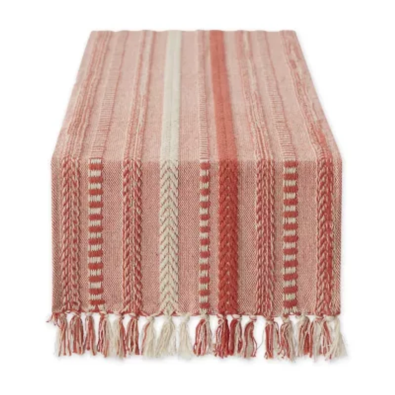 Design Imports Spice Braided Stripe Table Runner