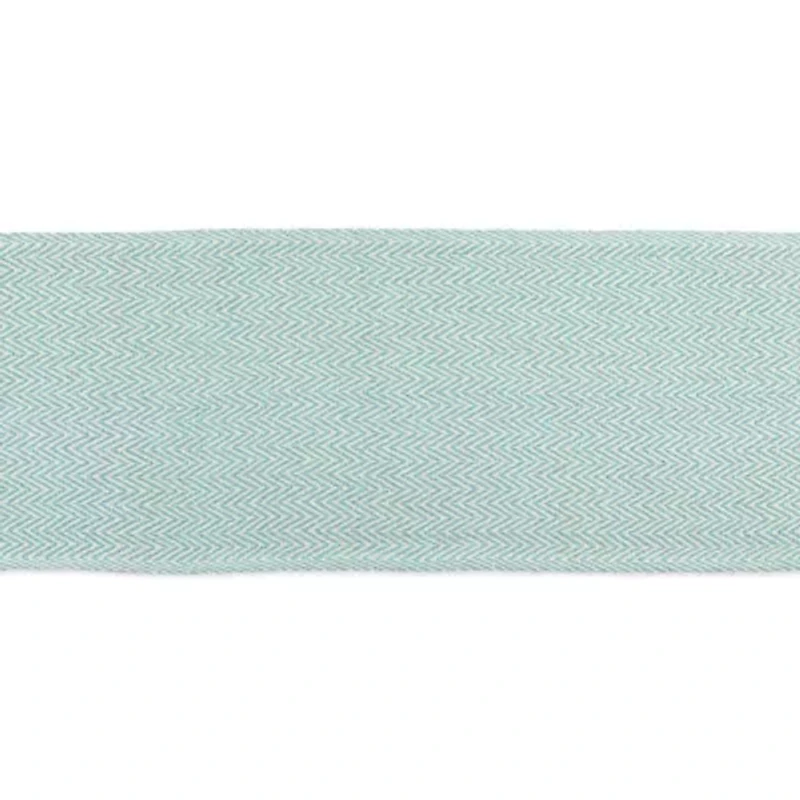 Design Imports Aqua Handloom Chevron Table Runner