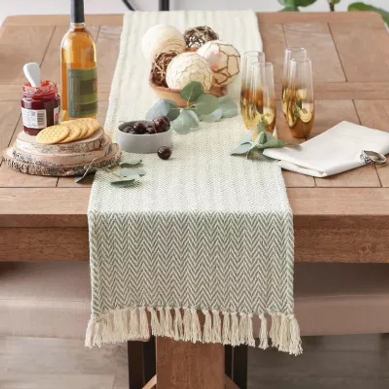 Design Imports Artichoke Chevron Table Runner