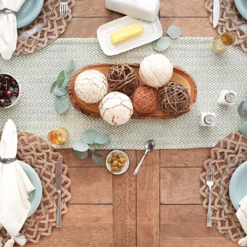 Design Imports Artichoke Chevron Table Runner