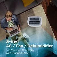 Black+Decker Btu Portable Air Conditioner With Remote Control White