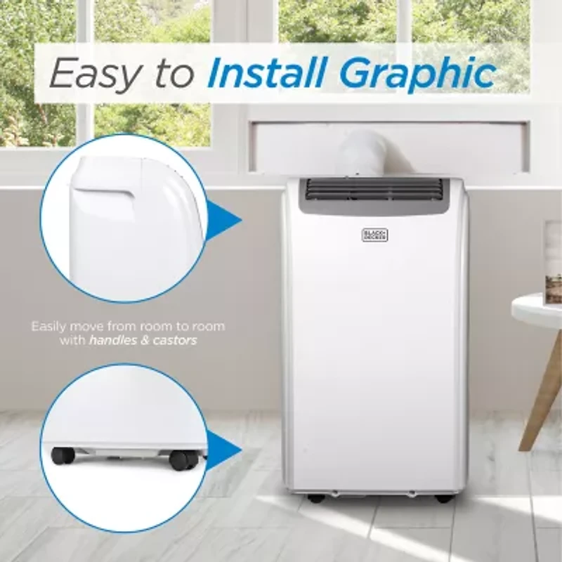 Black+Decker Btu Portable Air Conditioner With Remote Control White
