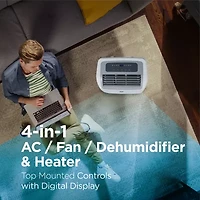 Black+Decker 10,000 BTU SACC/CEC (14,000 BTU ASHRAE) Portable Air Conditioner With Heat and Remote Control