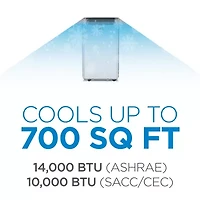 Black+Decker 10,000 BTU SACC/CEC (14,000 BTU ASHRAE) Portable Air Conditioner With Heat and Remote Control