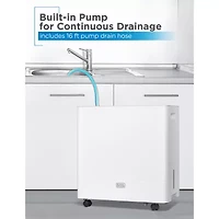 Black+Decker 4500 Sq Ft Dehumidifier With Built-In Drain Pump For Large Spaces Energy Star Digital BD50PMWSA