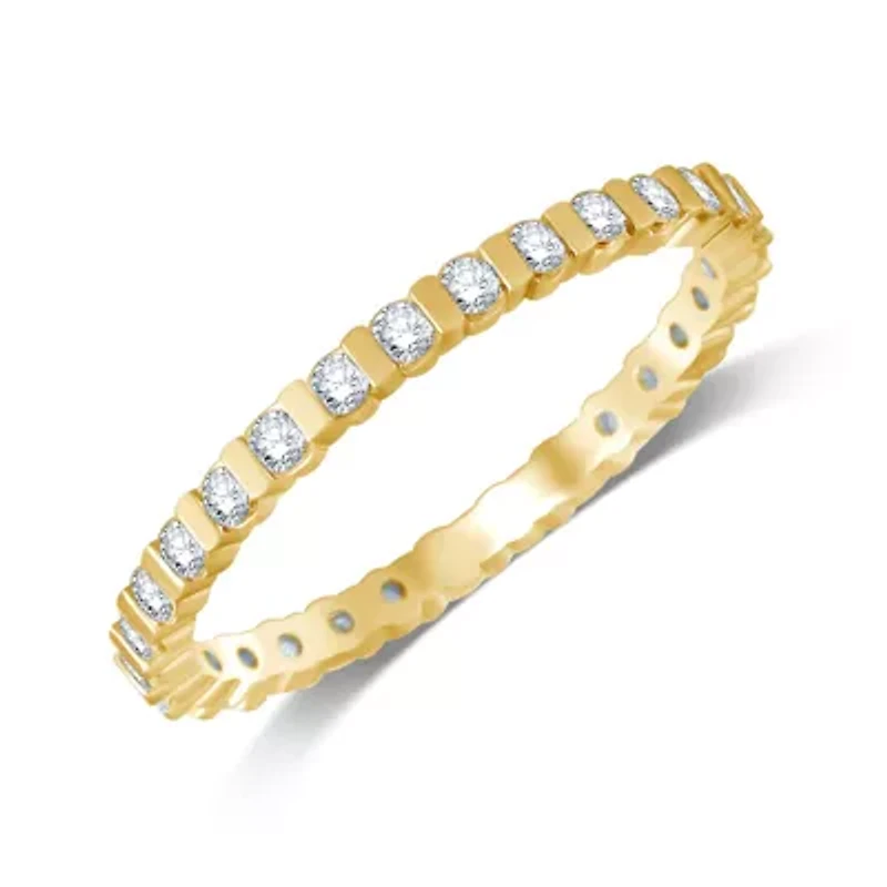 1/ CT.T.W. Natural Diamond 14K Yellow Gold Eternity Band