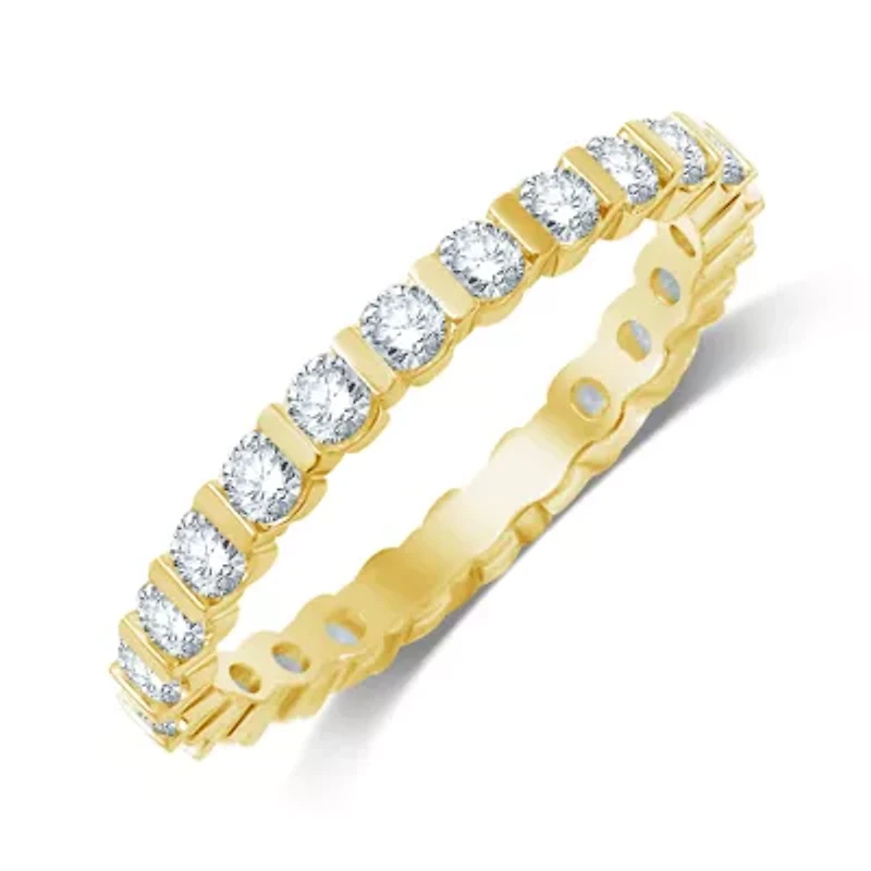 1 CT.T.W. Natural Diamond 14K Yellow Gold Eternity Band