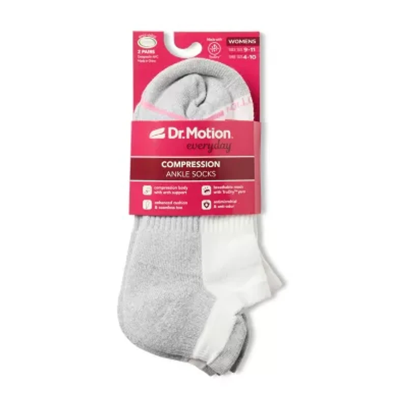 Dr.Motion Womens 2 Pair Low Cut Socks