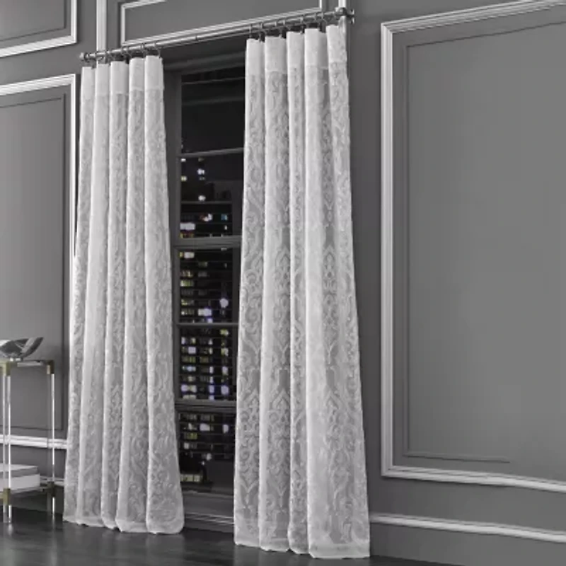 Queen Street Lafayette Rod Pocket Sheer Single Curtain Panel