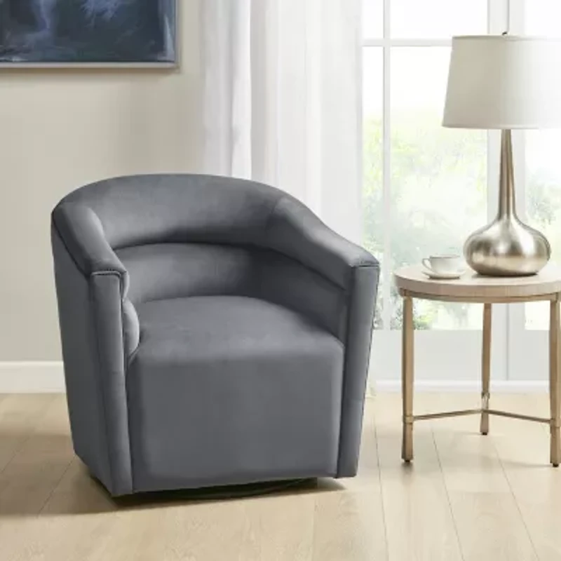 Madison Park Raleigh Swivel Barrel Chair