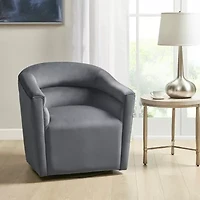Madison Park Raleigh Swivel Barrel Chair