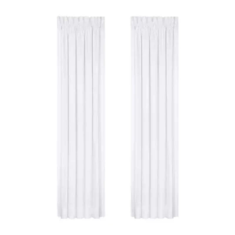 Five Queens Court Mackay Rod Pocket Light-Filtering Set of 2 Curtain Panel