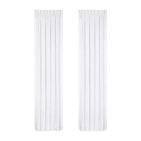 Five Queens Court Mackay Rod Pocket Light-Filtering Set of 2 Curtain Panel