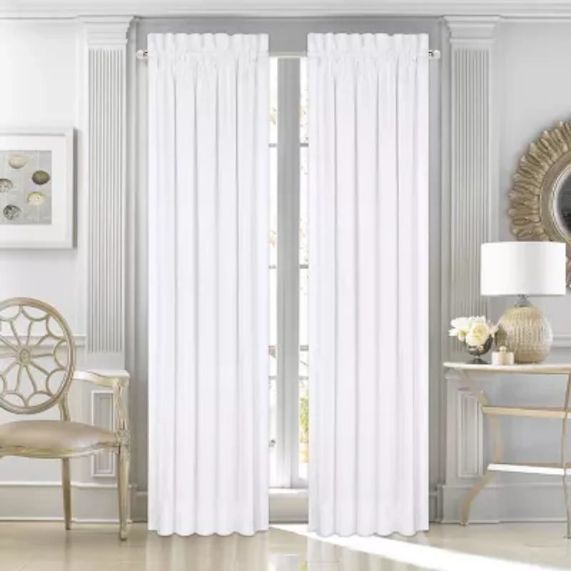 Five Queens Court Mackay Rod Pocket Light-Filtering Set of 2 Curtain Panel