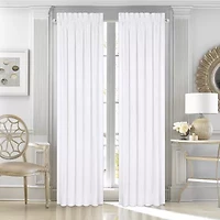 Five Queens Court Mackay Rod Pocket Light-Filtering Set of 2 Curtain Panel