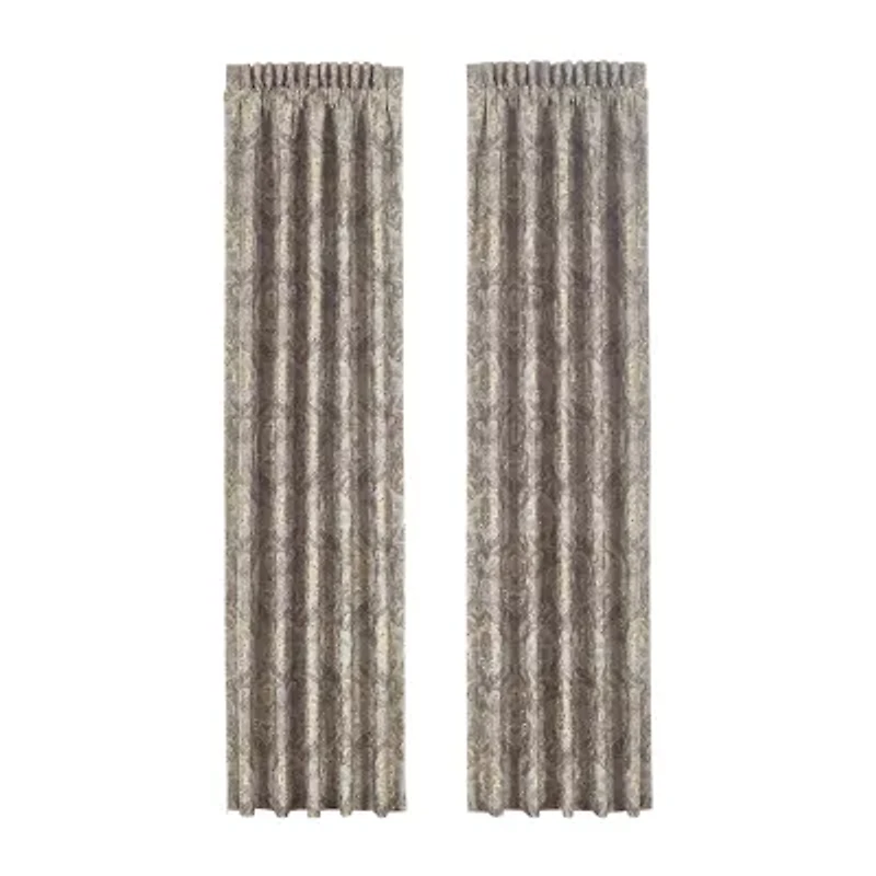 Queen Street Paulina Rod Pocket Light-Filtering Set of 2 Curtain Panel